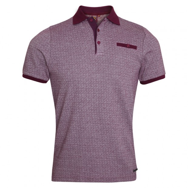 CLARET PATTERNED POLO 