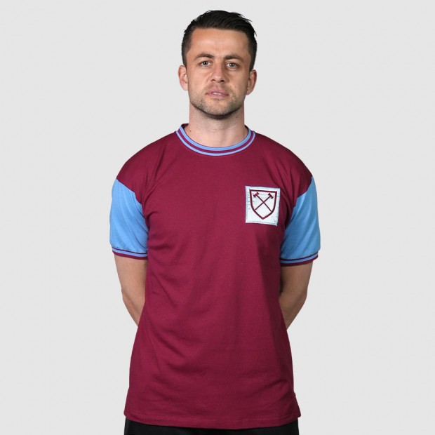 WEST HAM 3 LIONS CLUB AND COUNTRY SMALL CREST RINGER T-SHIRT  MENS 