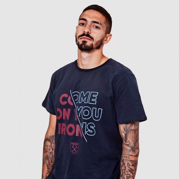 NAVY COME ON YOU IRONS T-SHIRT
