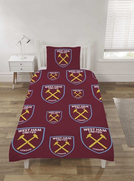 West Ham FC Multi Crest Fleece Blanket 