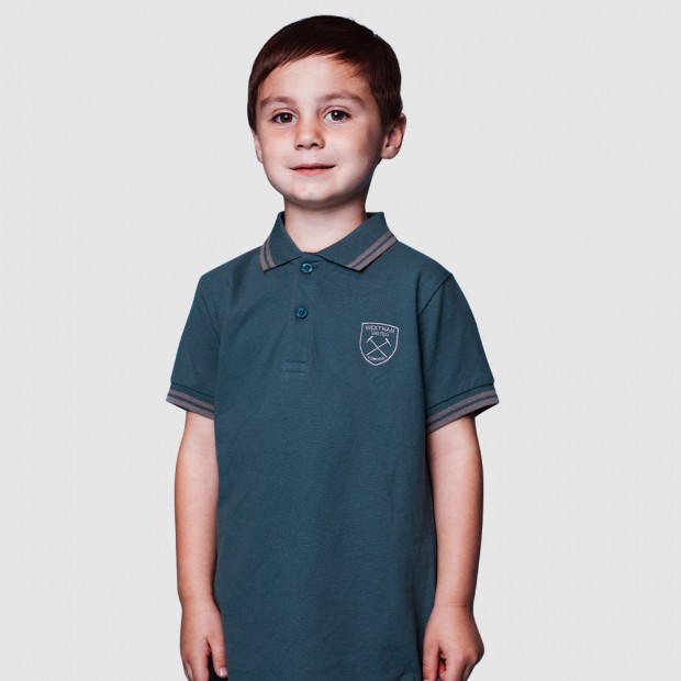 JUNIOR TEAL TWIN TIPPED POLO