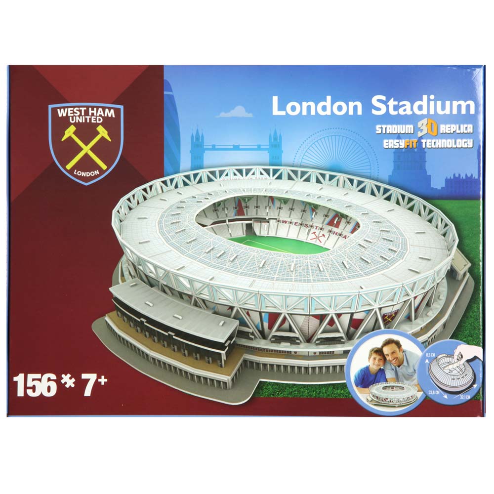 NANOSTAD 3865 West Ham United's London Stadium 3D Puzzle Multi Coloured 