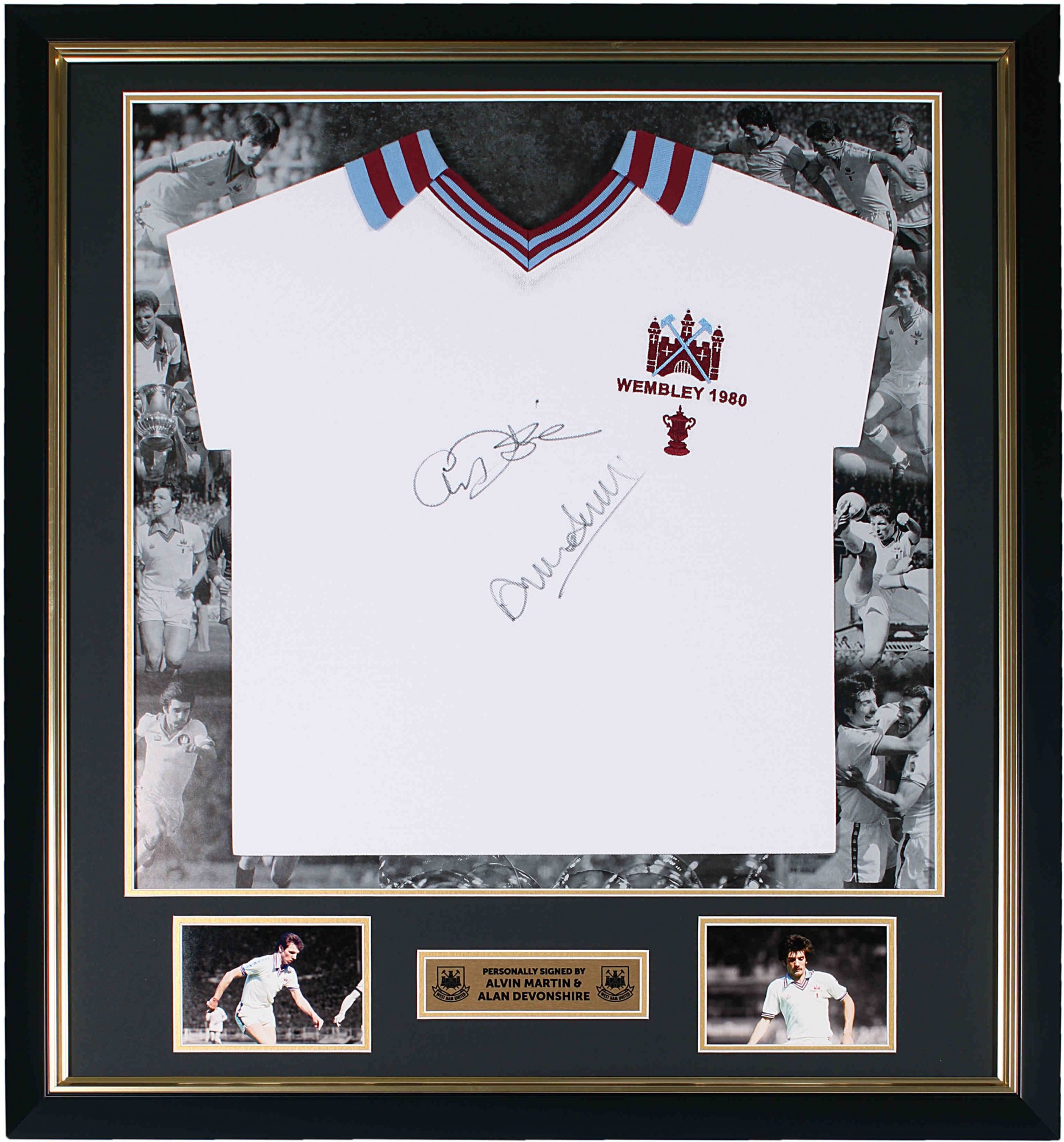 1980 Framed Devonshire Away Signed Shirt