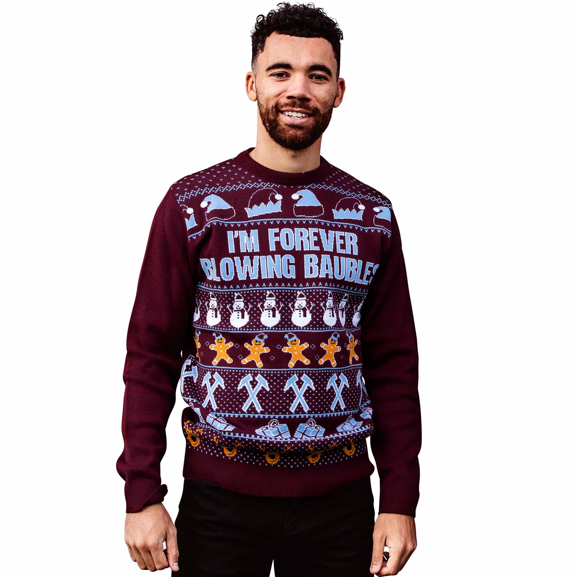 Sizes S to 3XL Official West Ham United Christmas Jumper 