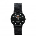 YOUTH REVERSIBLE BLACK/CLARET STRAP WATCH