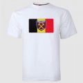 2425 - WHITE BELGIUM FLAG/CREST T-SHIRT