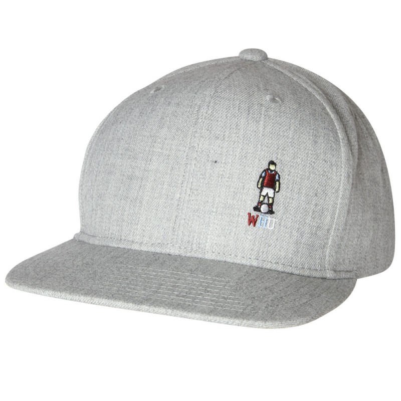 GREY EMBROIDERED FIGURE CAP