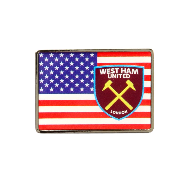 USA FLAG/CREST PIN BADGE 