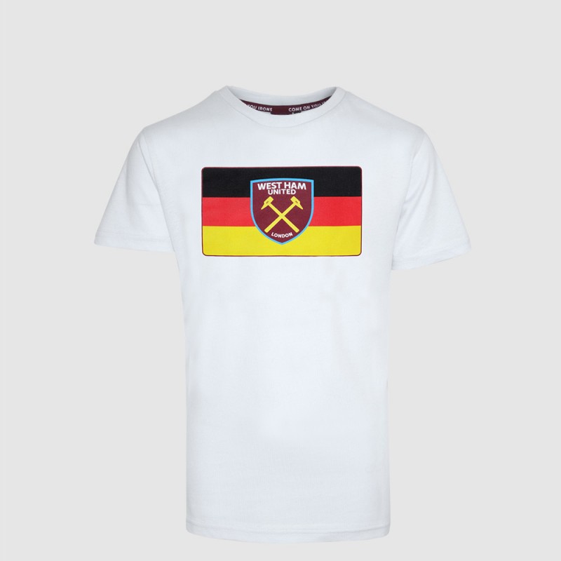 2425 - WHITE GERMANY FLAG/CREST T-SHIRT