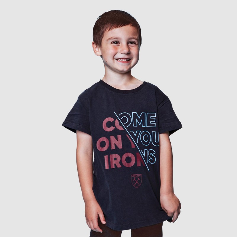 JUNIOR NAVY COME ON YOU IRONS T-SHIRT