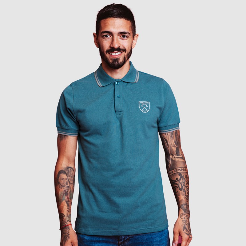 TEAL TWIN TIPPED POLO