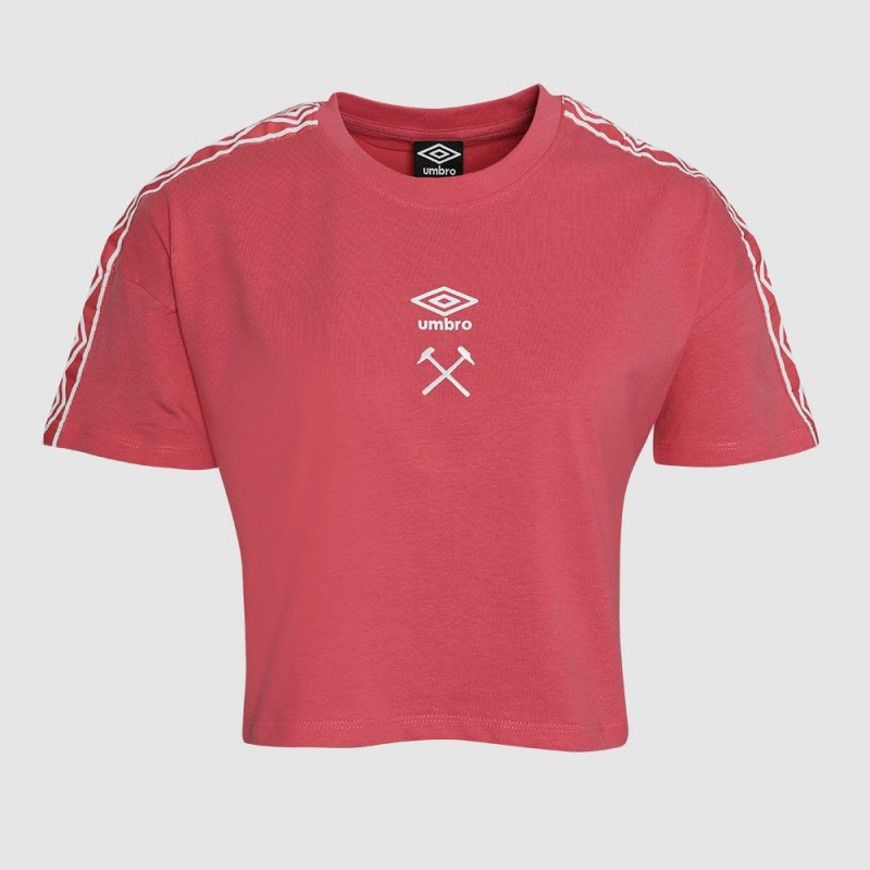 WEST HAM 21/22 WOMENS ACTIVE TAPED CROP T-SHIRT